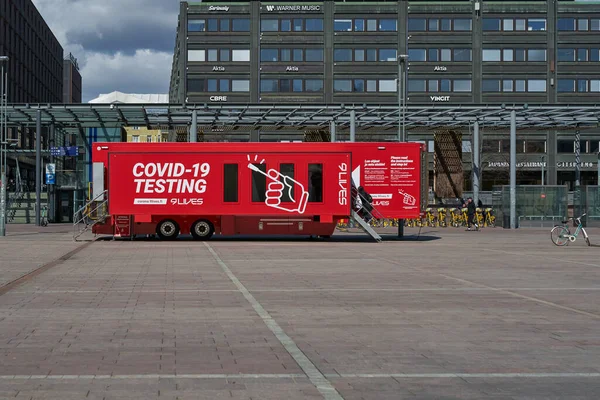 Helsinki Finnland April 2021 Mobilstation Der Innenstadt Test — Stockfoto