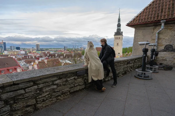 Tallin Estonia Mayo 2021 Visitas Guiadas Plataforma Observación Vistas Ciudad — Foto de Stock