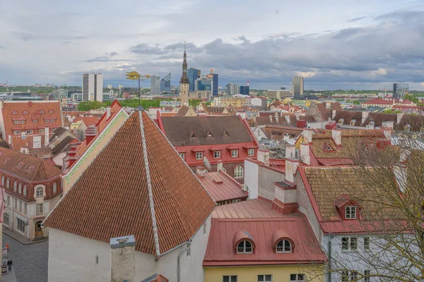 Талліннська Естонія Травня 2021 Року Cityscape Aerial Sea View Old — стокове фото