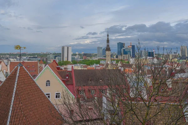 Tallin Estonia Mayo 2021 Paisaje Urbano Aéreo Con Arquitectura Antigua — Foto de Stock