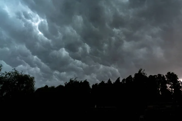 Nubes Cúmulos Grises Cielo Antes Del Huracán — Foto de Stock