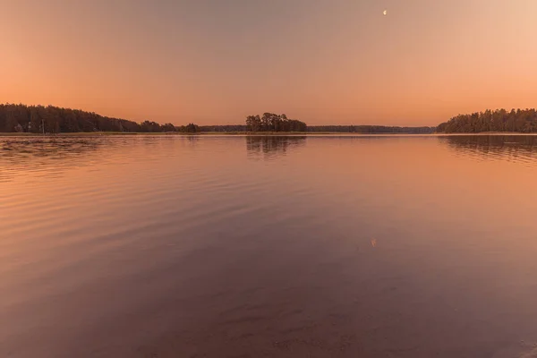 Schöner Sonnenuntergang Über Dem Fluss Skandinavische Natur Finnland — Stockfoto