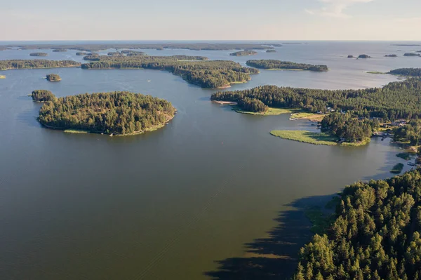 Лесные Острова Море Лето Солнечный День Скандинавская Природа Финляндия Фото — стоковое фото
