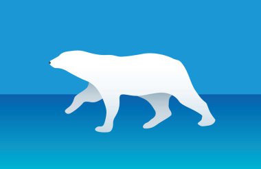 Beyaz vektör kutup ayısı