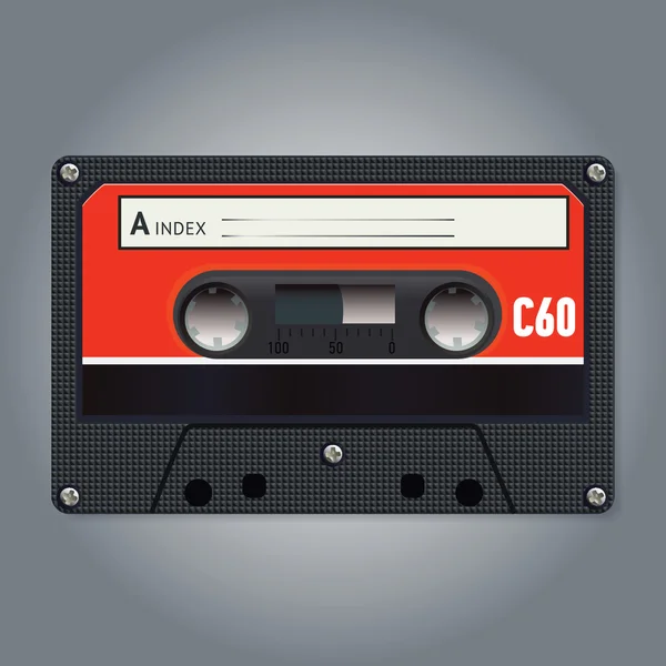 Vector vintage audiotape — Stock Vector
