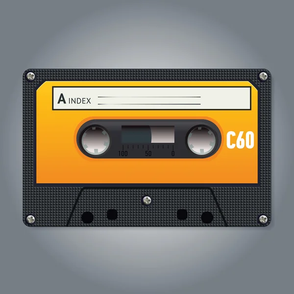 Vector vintage audiotape — Stock Vector