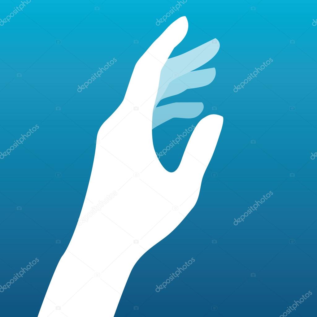 Lady hand silhouette vector