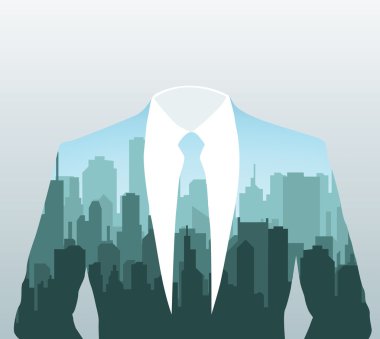 işadamı siluet vektör