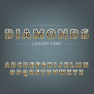 Pırlantalı altın alfabesi.