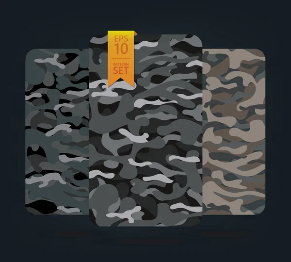 La tela en el camuflaje militar — Vector de stock