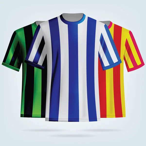 Plantilla de camisetas de fútbol de color . — Vector de stock