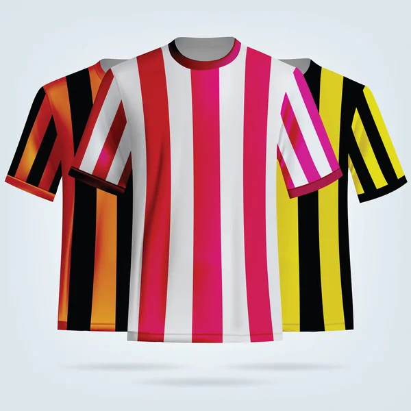 Cor futebol T-shirts modelo . — Vetor de Stock