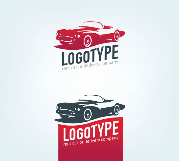 Etiqueta de servicio de reparación de coche de estilo vintage. Plantilla de diseño de logo vectorial . — Archivo Imágenes Vectoriales