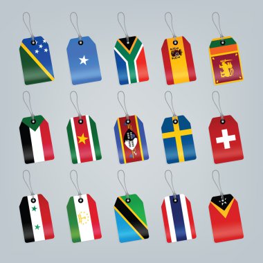 Dünya bayrakları kümesi.