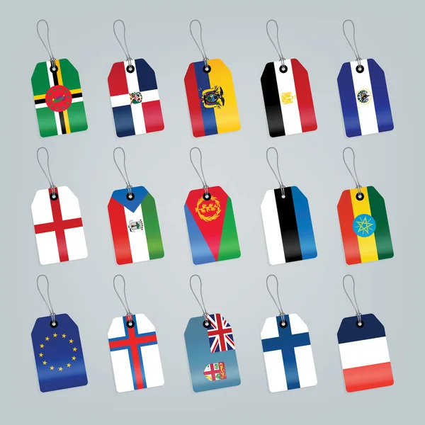 Serie di bandiere del mondo . — Vettoriale Stock