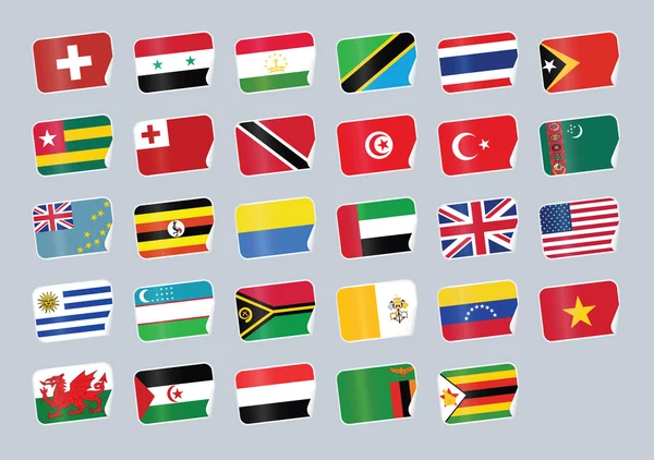 Set of world flags. — Stock Vector