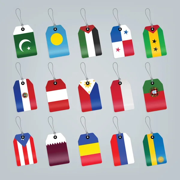 WebSet de drapeaux du monde . — Image vectorielle