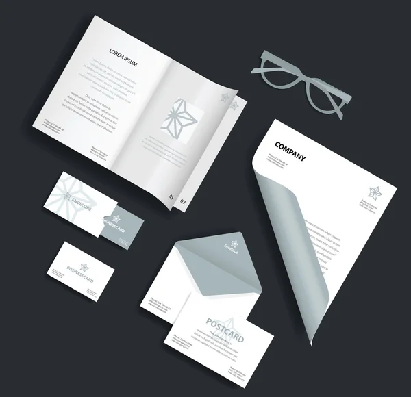 Vorlage zur Corporate Identity. — Stockvektor