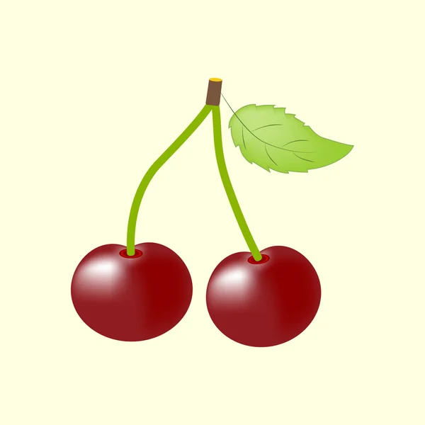 樱桃水果图标 — 图库矢量图片