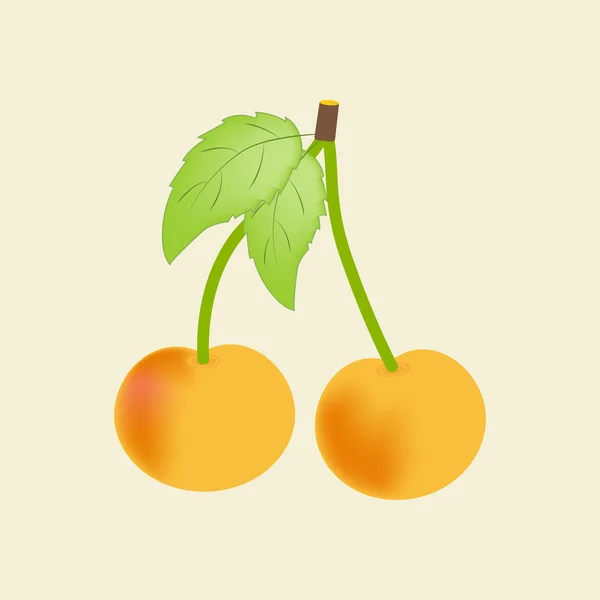 Cherry vruchten pictogram — Stockvector