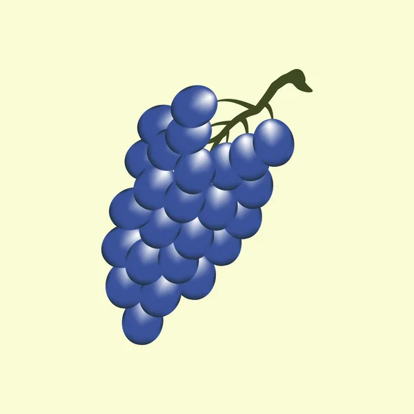 Icono de la fruta de uva — Vector de stock