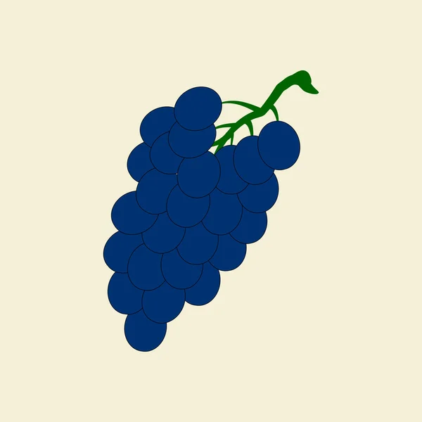 Icône de fruit de raisin — Image vectorielle