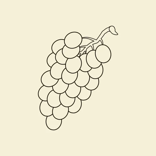 Икона винограда — стоковый вектор