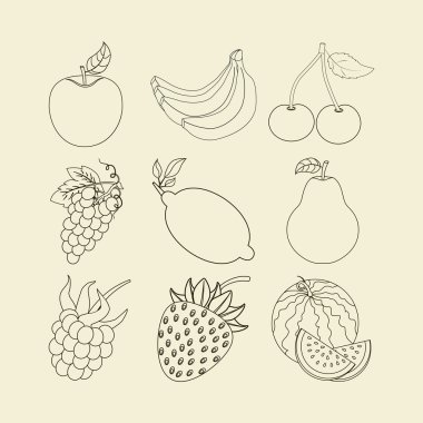 meyve simgeler kümesi