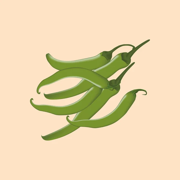 Symbol für grüne Chilischote — Stockvektor