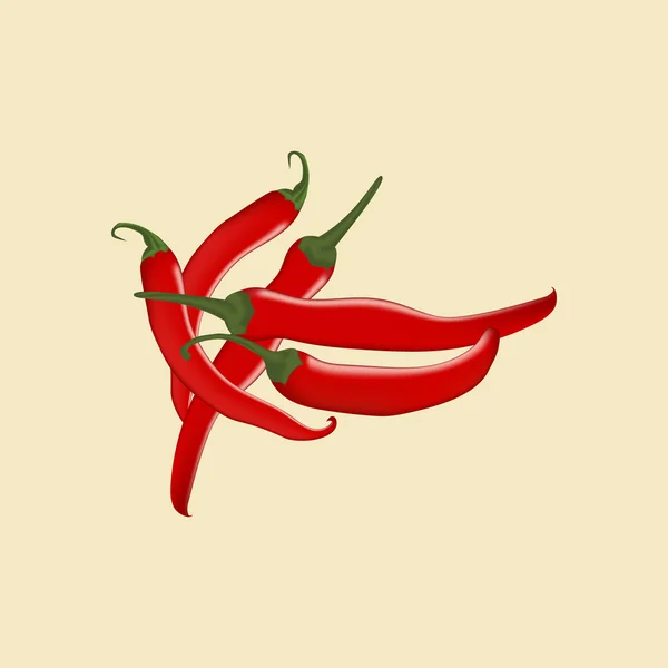 Rode chilipeper pictogram — Stockvector