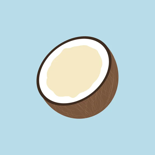 Kokosfrucht-Ikone — Stockvektor