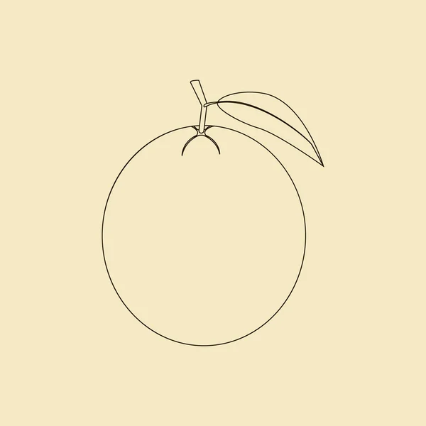 Oranje fruit icoon — Stockvector