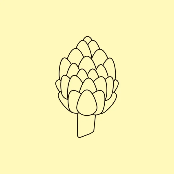 Artisjok plantaardige pictogram — Stockvector