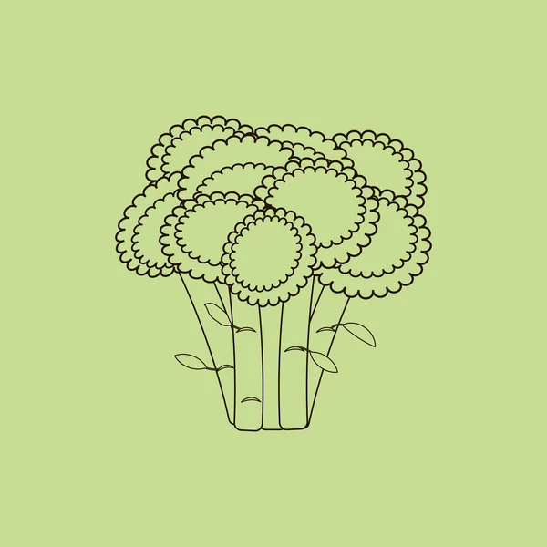 Icono de la verdura brócoli — Archivo Imágenes Vectoriales