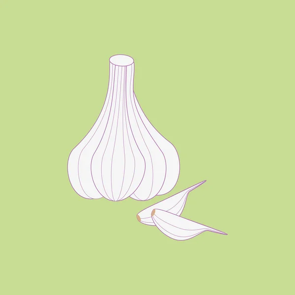 Icono de ajo vegetal — Vector de stock