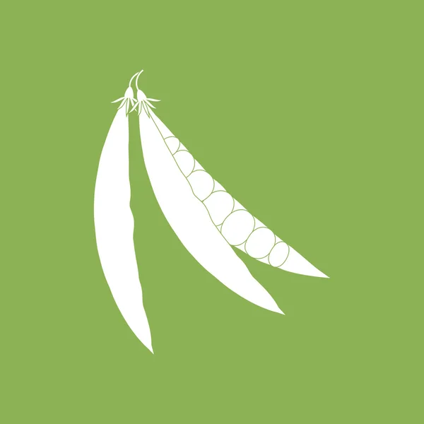 Ikone der grünen Erbse — Stockvektor
