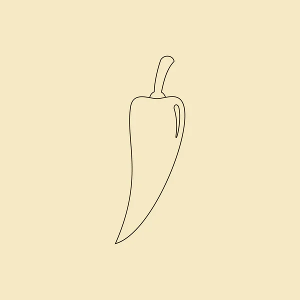 墨西哥胡椒蔬菜图标 — 图库矢量图片