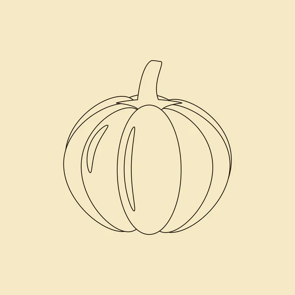 Icône de légumes citrouille — Image vectorielle