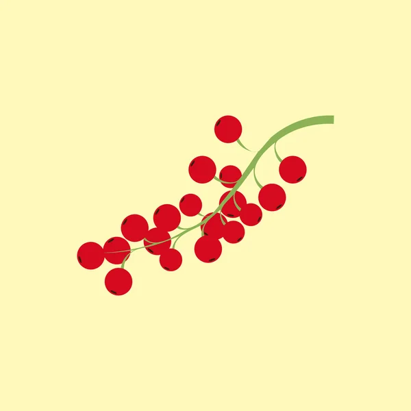 Icono de grosella roja — Vector de stock