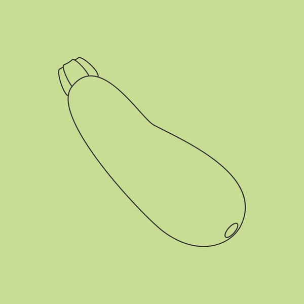 Squash Zucchini vegetabiliska ikonen — Stock vektor