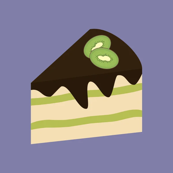 Gebak dessert pictogram — Stockvector