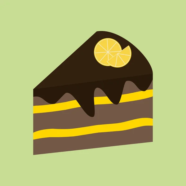 Gebak dessert pictogram — Stockvector