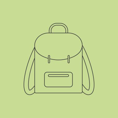 Sırt çantası vektör simgesi