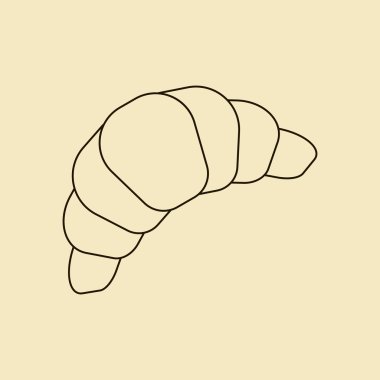 Pişmiş kruvasan simgesi