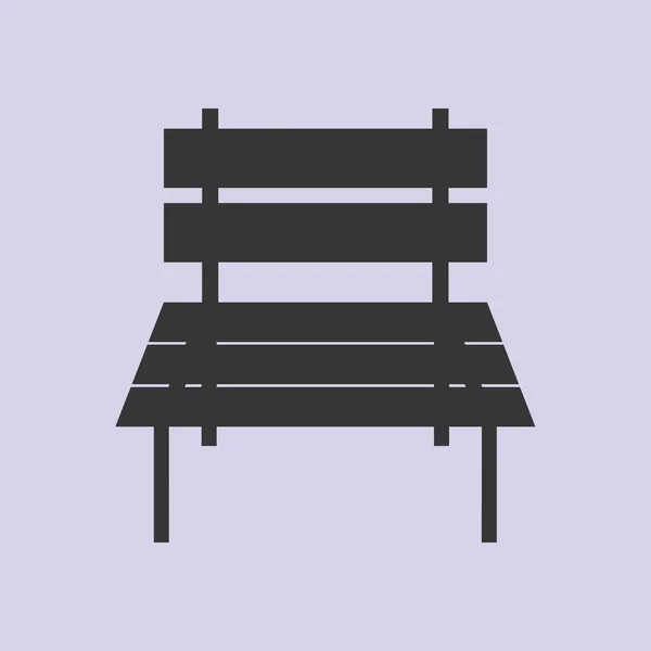 Garden Bench Icon — Stock Vector