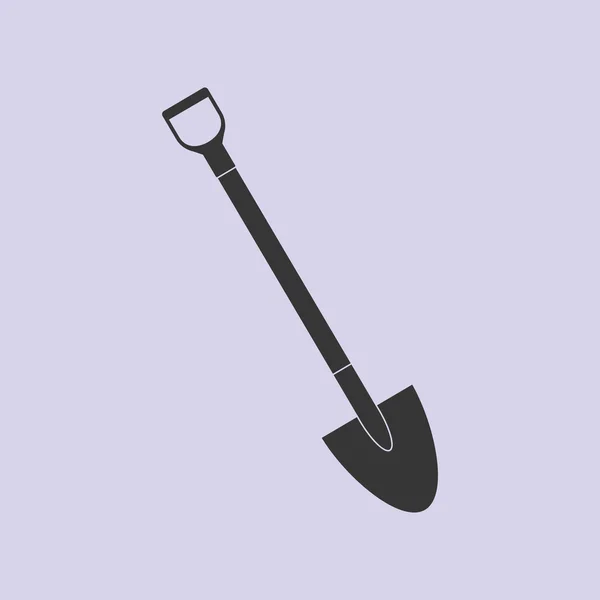 Skyffla ikonen. Trädgård verktyg — Stock vektor