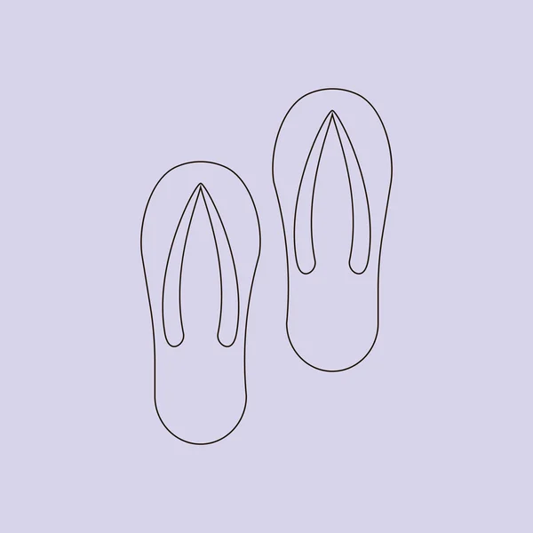 Sepasang flip-flops - Stok Vektor