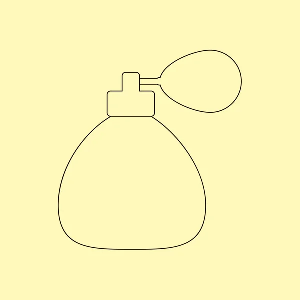 Perfume icono de la botella — Vector de stock