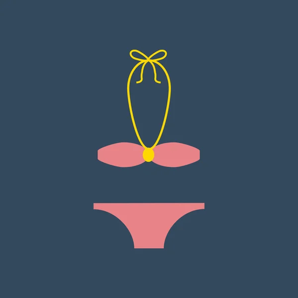 Strój kąpielowy Bikini ikona — Wektor stockowy