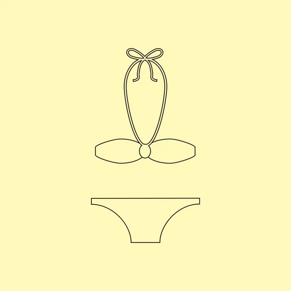 Strój kąpielowy Bikini ikona — Wektor stockowy